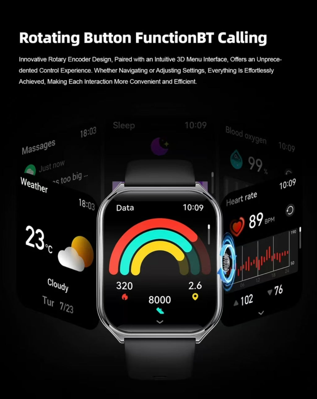 MT61 Smartwatch: 1.96-inch AMOLED Curved Screen, Bluetooth Calling, Slim Design for Sports and Health Monitoring.