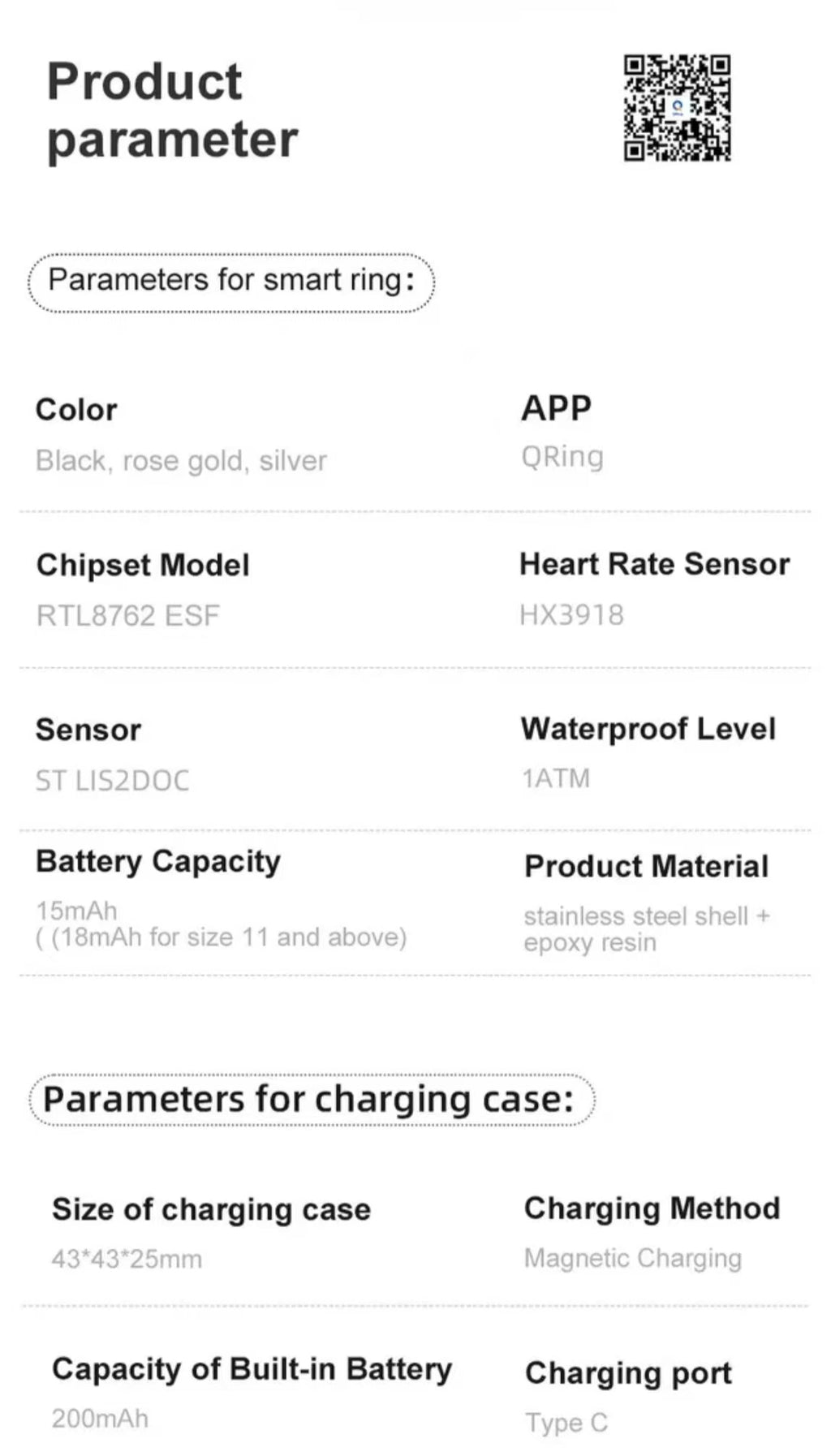 R11C Smart Ring: with Display Screen, Heart Rate, Blood Oxygen & Sleep Monitoring, Step and Calorie Tracking, Touch Control for Sports.