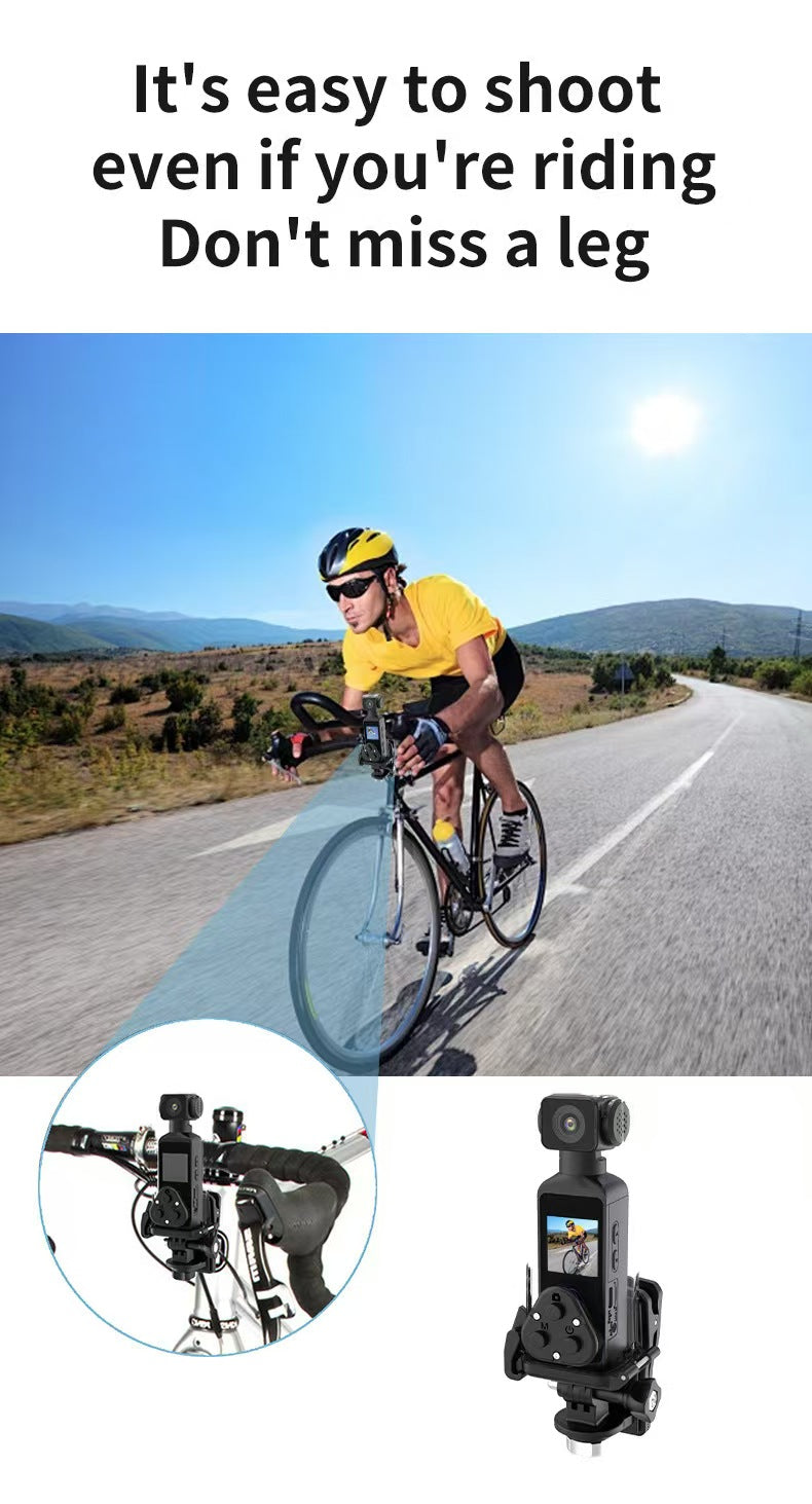 4K Ultra HD Anti-Shake Pocket Camera, Outdoor Waterproof Cycling DV with 270° Rotatable Screen for Vlogging & Action.