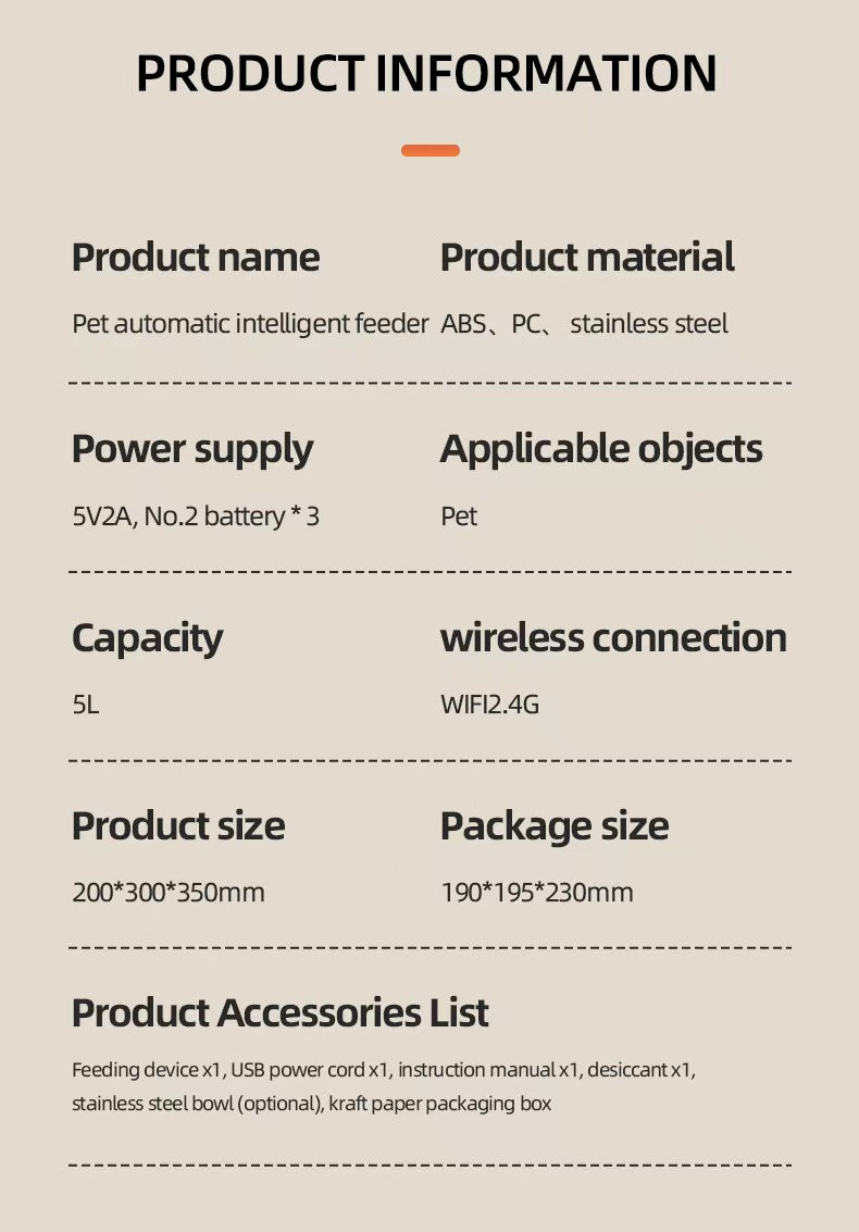 Smart Pet Feeder with Camera, Automatic for Cats