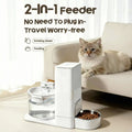 2-in-1 Cordless Automatic Feeder & Waterer with Constant Temperature, All-in-One Unit for Cats and Dogs