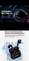 AI Smart Translation Bluetooth Earbuds& AI Smart Glasses 8MP Anti-shake