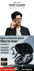 AI Smart Glasses 8MP& M75 AI Translation Earbuds