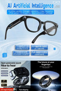 Future-Ready AI Gear: AI Translation Smart Glasses 13MP Photochromic,  M75 AI Translation Earbuds& R11 Smart Ring
