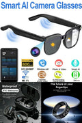 Future-Ready AI Gear: TWS Sports IPX7 Waterproof Bluetooth Earbuds, 800W AI Smart Translation Glasses  & R11 Smart Ring