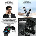 4-in-1 Smart Health & Lifestyle Bundle | Smart Glasses + 4K Action Camera + ECG Call Health Watch + IPX7 Waterproof Earbuds