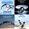 4-in-1 Smart AI Lifestyle Bundle: AI Smart Glasses + Ultra-Slim Smartwatch + 4K Action Camera + Smart Ring (Future at Your Fingertips)